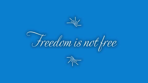 Freedom is not free