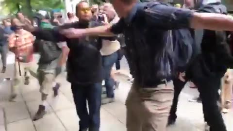 Aug 17 2019 Portland 1.8.3 No police in sight as antifa mob descends on men and attacks