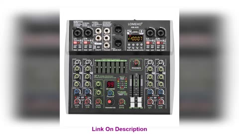 Best Seller LOMEHO Mini 6 Channel Sound Mixer Bluetoo