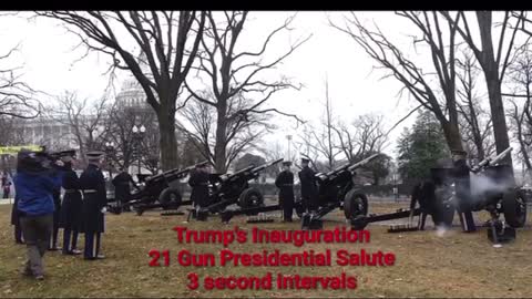 This isn't a military 21-gun salute given to Biden