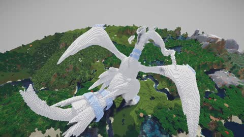 Minecraft Timelapse, Reshiram Build Schematic - Pokemon