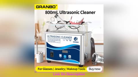 Top 800ml Household Digital Ultrasonic Cleaner 60W Stainless