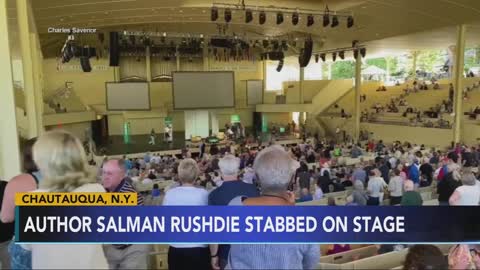 Author Salman Rushdie stabbed on lecture stage in New York