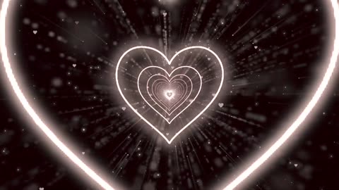 146. heart tunnel background 🤎Brown Heart Neon Lights Love Heart Tunnel Loop