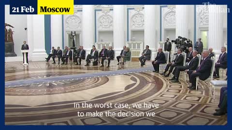 Putin takes issue w/ his Spy chief's presentation in real time, in public.