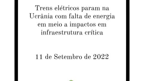 Trens elétricos param na Ucrânia com falta de energia