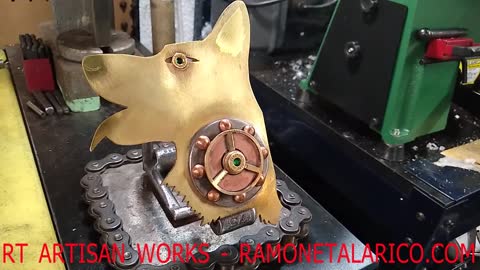 Steampunk German Shepard Art.