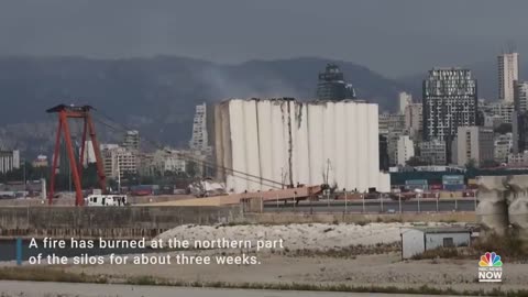 Parts Of Beirut Port Grain Silos Collapse