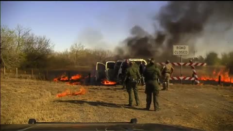 Texas Troopers And Border Patrol Save Women Smuggle In Duffle Bag From Car Fire