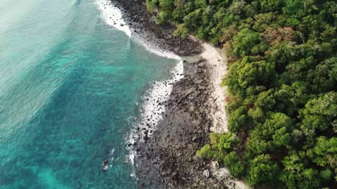 Beach drone footage