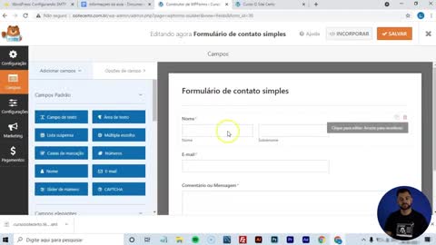 FORMULÁRIO DE CONTATO E CONFIGURAÇÃO SMTP