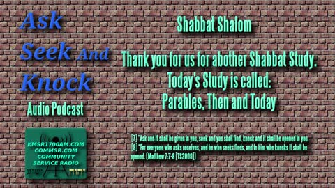 Parables, Then and Today Shabbat Audio Podcast