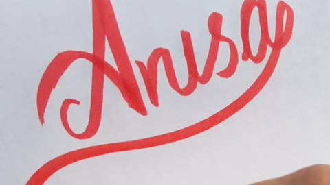 Writting Anisa in cursive 👍☺️❤️❤️