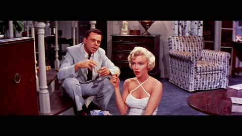 The Seven Year Itch 1955 Marilyn Monroe Conversation in the Apartment 33 remastered 4k