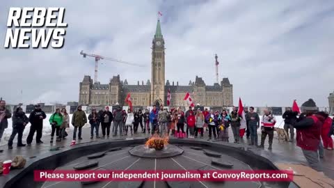 Canadians Return to Ottawa to Sing 'O Canada' in Support of Freedom and Those Who Are Still in Jail