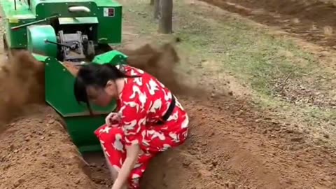 Multi-functional trenching machine | Drain making tiller machine #tiller #shorts