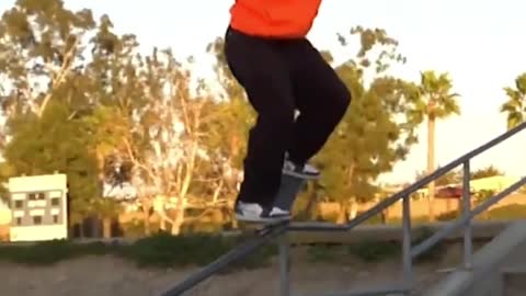 skateboarding on the street