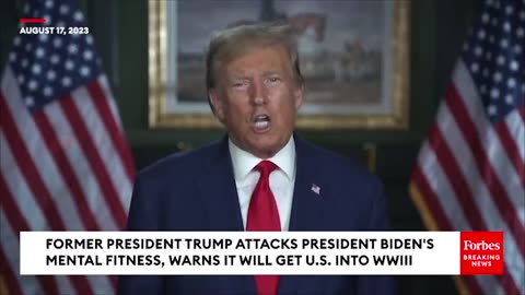 BREAKING NEWS: Trump claims that Biden will lead USA in world war 3