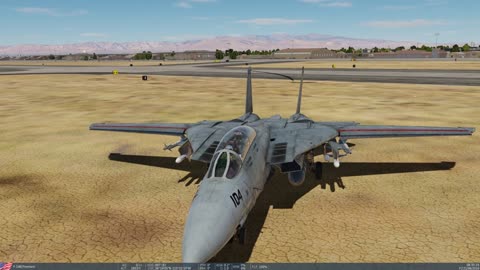 Dead stick into Nellis F-14B