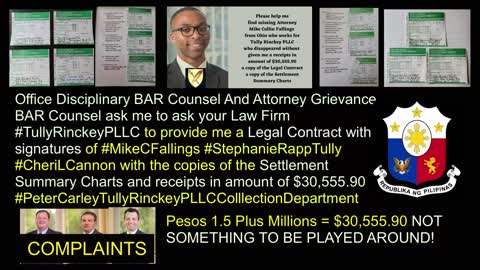 Supreme Court Complaints -Tully Rinckey PLLC - Albany New York - Peter Carley - Tully Rinckey Collection Department - Refund $30,555.90 - Legal Malpractice - Mike C. Fallings Abandoned The Case - DCBAR