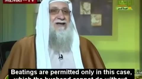 Egyptian Cleric Sa'd Arafat: Islam Permits Wife Beating