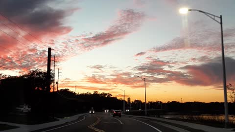 Driving home enjoying an awesome Florida Sunset