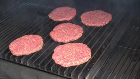 Texas Toast Hamburgers on Rec Tec Pellet Grill