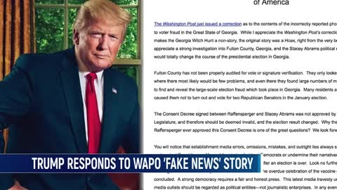 Donald Trump Slams Washington Post Over 'Fake Story'