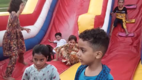 Babies enjoying in the play land