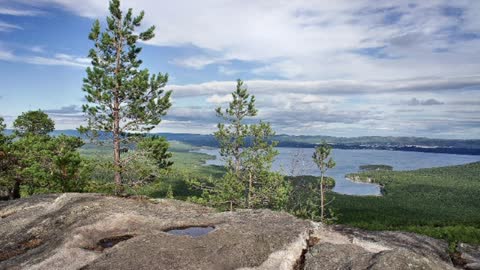 Relaxing melody against the background of the nature of the Urals (Russia)