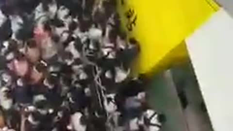 Insanity in China because of the communist regime, people locked in a mall