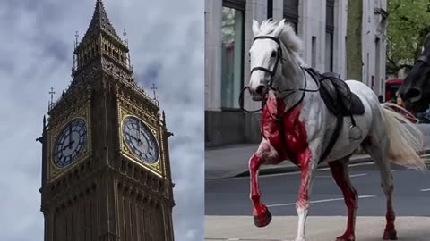 SOMETHING BIG IS COMING! 911 SYMBOLISM ON 4⧸24⧸24 (666)! BIG BEN STOPS WHILE BLOODY HORSES RUN FREE!