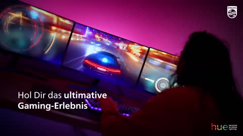 Philips Hue Play Gradient Lightstrip für drei Monitore