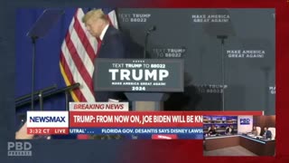 Donald Trump imitates president Biden