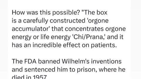 IN 1930 WILHELM REICH INVENTED A WAY TO CURE MANY DISEASES & AILMENTS IN JUST A FEW 15 MINUTE SESSIONS SITTING IN THE FIELD ABOVE