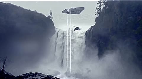 Sighting Huge UFO Tannforsen Waterfall In Sweden