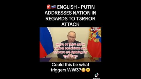 Putin Response to Russian Terrorist Attack ..