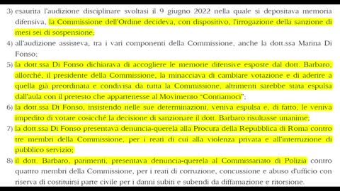 BARBARO ALLA RISCOSSA: Ordine dei Medici verso il commissariamento.