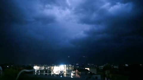 Heavy Thunderstorm Sounds in TIRANA