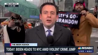 Man Trolls Joe Biden During Live MSNBC Broadcast With a ‘Let’s Go Brandon’ Flag