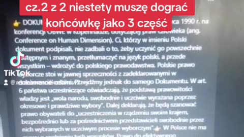 Polska,15.102023 r. 2 cz z 3 części dot. sytuacji i "WYBORÓW" Ukryty Dokument Kopenhaski