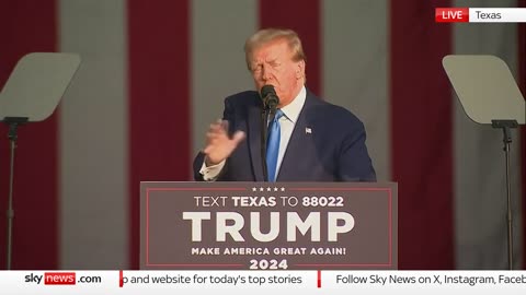 Donald Trump delivers speech at rally in Texas