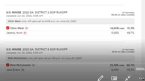 Georgia June 21st 2022 sham run off election tampering 7