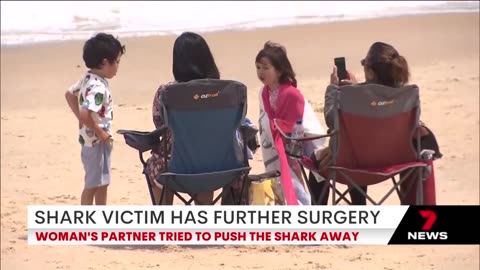 Shark attack victim remains in hospital after being bitten at Port Noarlunga - 7 News Australia