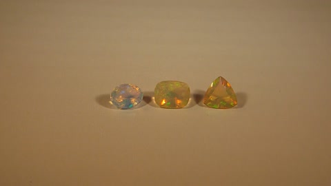 Ethiopian Opals, Oval, Cushion And Trillion...