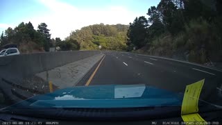 Random Rock Slide Damages Car