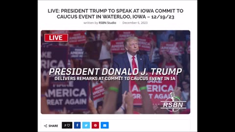 LIVE: President Trump to Speak at Iowa Commit to Caucus Event in Waterloo, Iowa