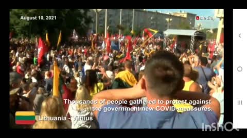 Lithuania - Vilnius (Protest against the government and vaccine-passports) [August 10, 2021] #ArrestBillGates