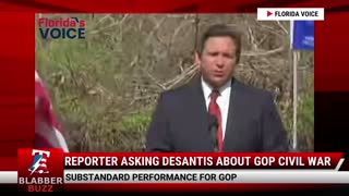 Reporter Asking DeSantis About GOP Civil War