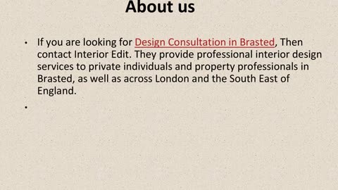 Best Design Consultation in Brasted.